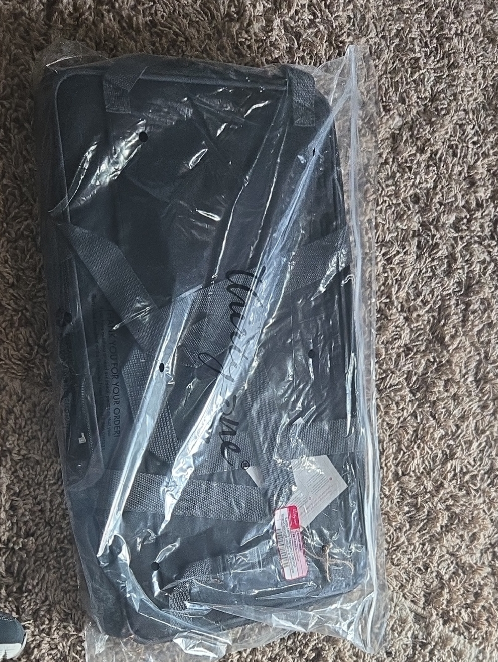 thirty-one Black Utility Hanging Luggage with Colorblock Trim NWT